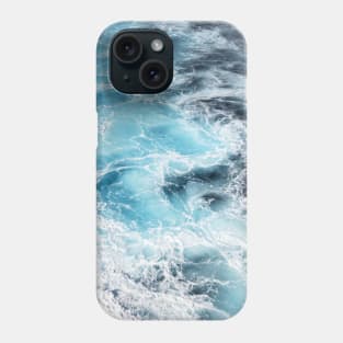 mesmerizing blue turquoise ocean waves (sea foam, greece, nature, wanderlust) Phone Case