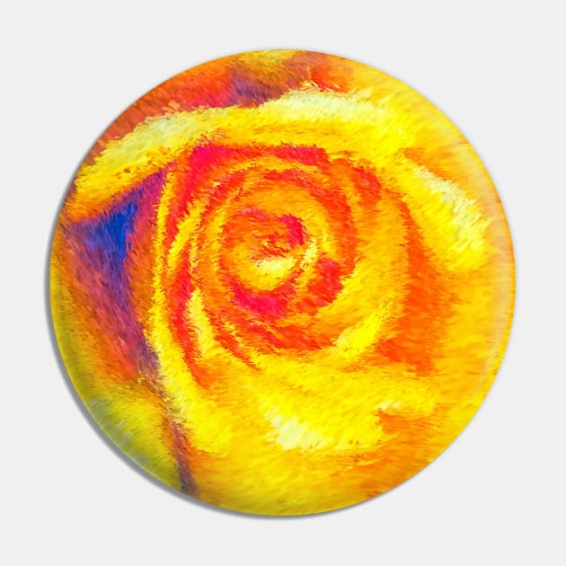 Yellow Rose On Blue Background Pin by Joy Watson