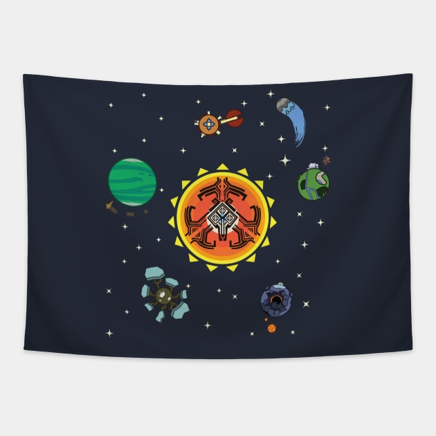 Hearthian Solar System Tapestry by Evanly