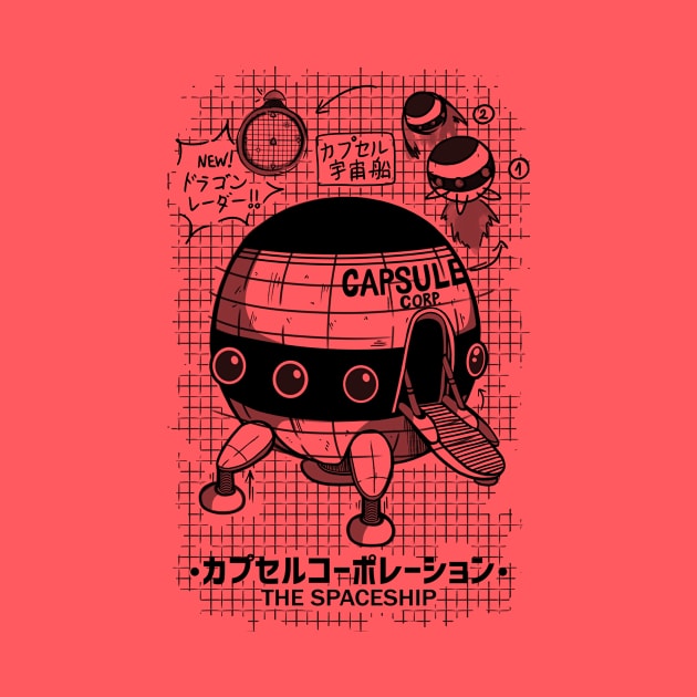 Capsule Spaceship by Pescapin