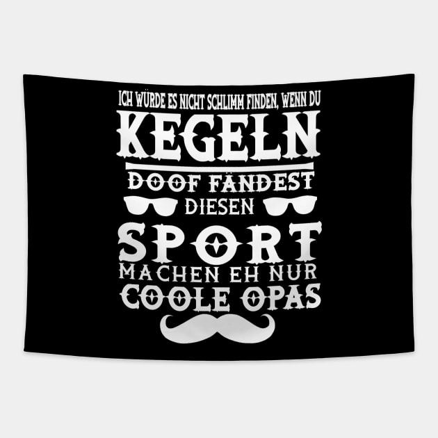 Kegeln Opa Bowling Verein Team Alter Mann Spruch Tapestry by FindYourFavouriteDesign