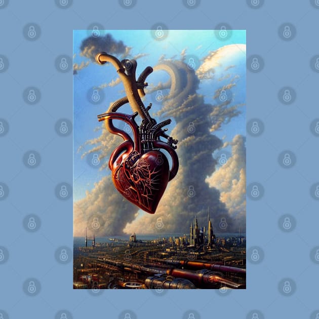 Steampunk mechanical heart by Dendros-Studio