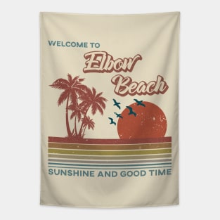 Elbow Beach Retro Sunset - Elbow Beach Tapestry