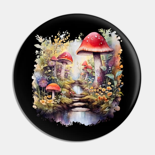 Magical Forest Pin by Mimeographics