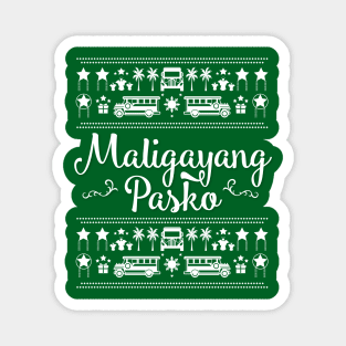 Maligayang Pasko Green Version Magnet