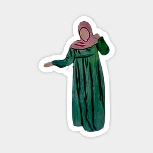 Hijabi - Muslimah - Hijab Hand drawn - Hijab Girl Magnet