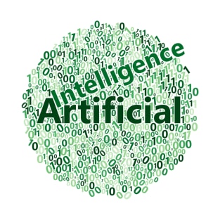 Artificial Intelligence Data Science Word Cloud | Green T-Shirt