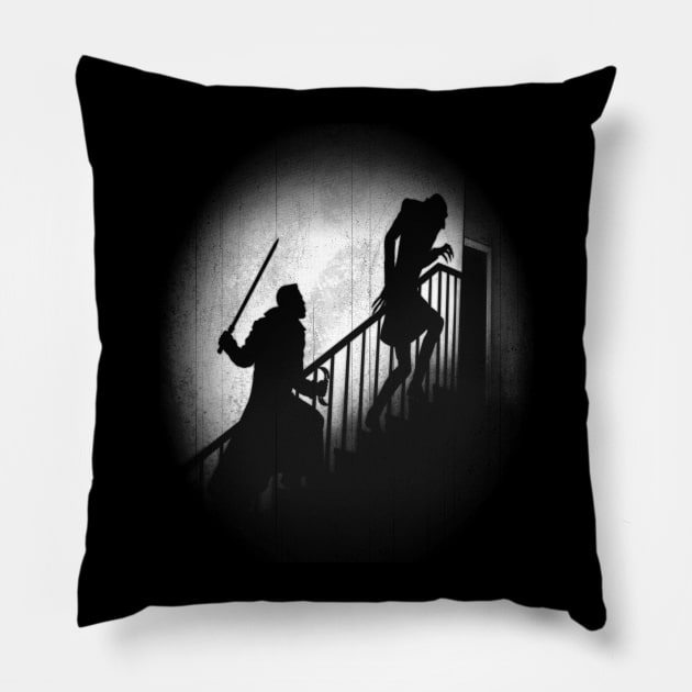 The Daywalker and the Nightstalker Pillow by SixEyedMonster