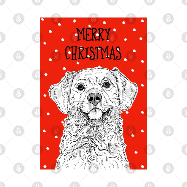 Golden Retriever Christmas Greeting by AdamRegester