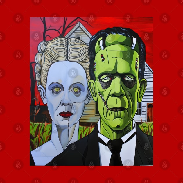 Mr & Mrs Frankenstein Gothic by TooplesArt