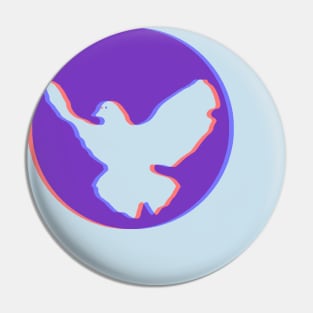 Peace Doves Red and Blue Pin