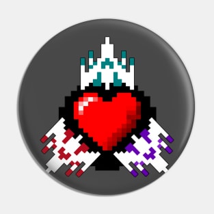 Retro Rocket Ships Heart Edition Pin