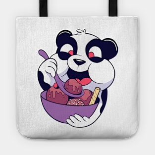 Panda Eating Ice Cream Tote