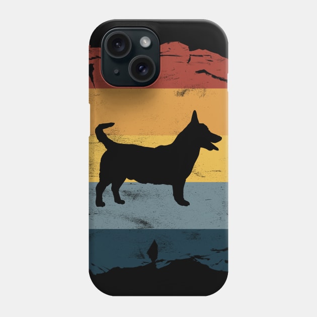 Lancashire Heeler Distressed Vintage Retro Silhouette Phone Case by DoggyStyles