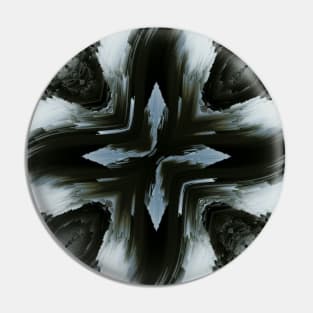 Cross Christian Goth Black Pin