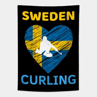 Sweden Curling Team Tapestry