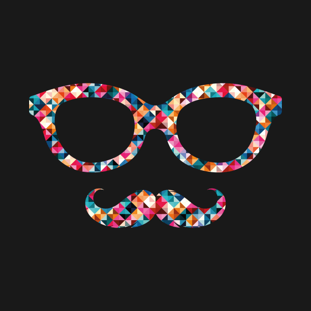 Hipster Glasses & Mustache by stonemask