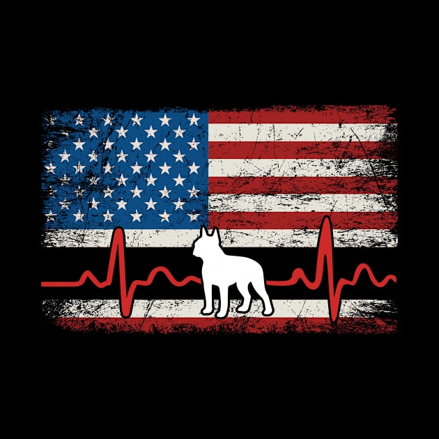 Funny Boston Terrier American Flag Heartbeat Dog Lover Gift 4th Of July by huytho2