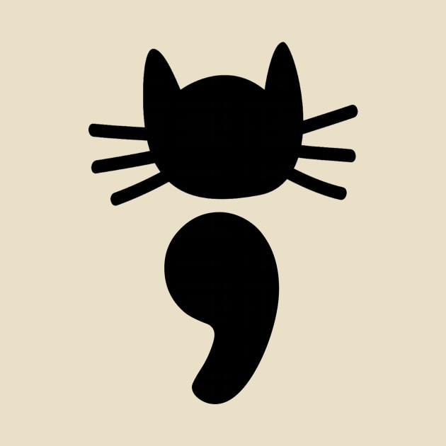 Semicolon cat, Suicide Prevention Awareness by halazidan