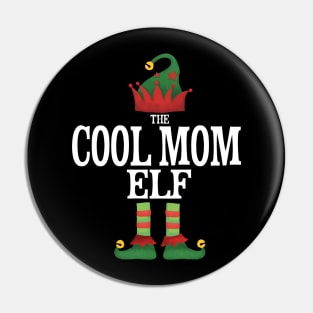 Cool Mom Elf Matching Family Group Christmas Party Pajamas Pin