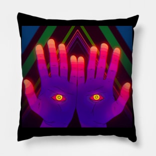 Psychedelic Energy Hands 2 (GIF) Pillow