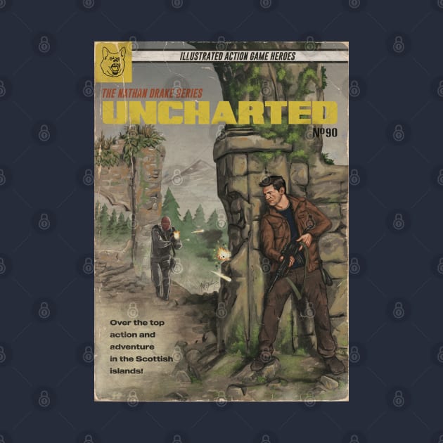 Uncharted - Pulp Novel cover fan art by MarkScicluna