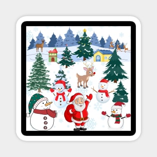 A Joyful Christmas Celebration Magnet