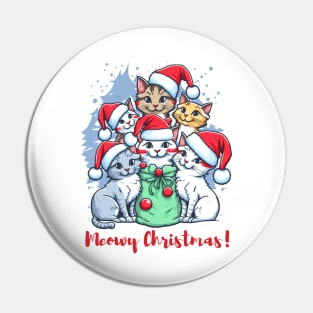 Meowy Christmas Pin