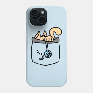 Cat in Pocket PLAYING Phone Case