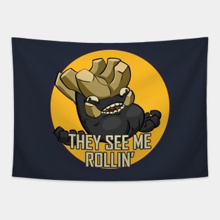 Uragaan They See Me Rolling Tapestry