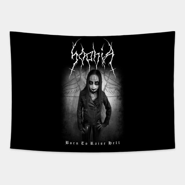 Born To Raise Hell Tapestry by Sophia Noir