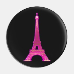 Paris, La Nuit Neon Pink Eiffel Tower Pin