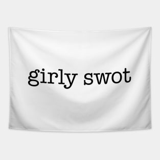 Girly swot (black) Tapestry