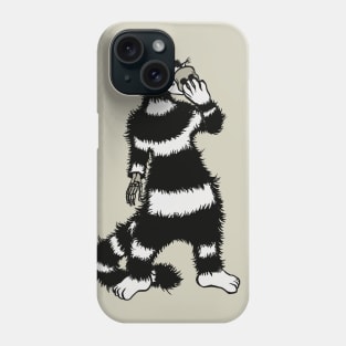 Weird Cat Creature With Skeleton Hand And Skull Mask Phone Case