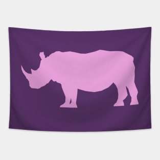 Rhino profile - pink Tapestry