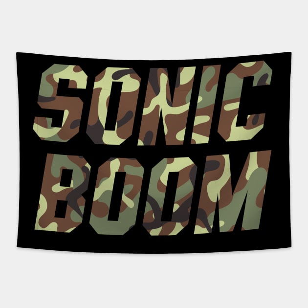 Sonic Boom Camo Tapestry by Joebarondesign