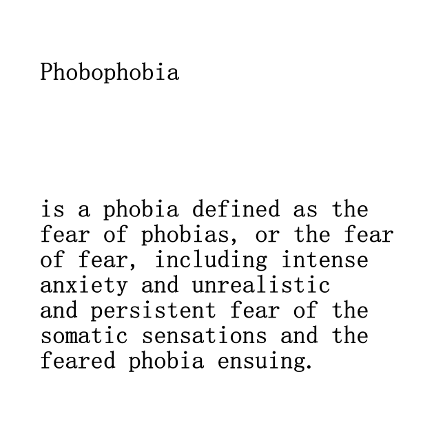 Phobophobia definition title by Demonic cute cat