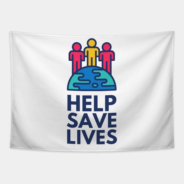 Help Save Lives Tapestry by Riyo