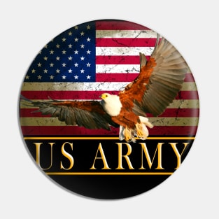 US ARMY FLAG and GOLDEN EAGLE Pin