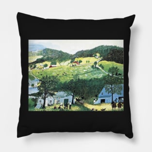 grandma moses Pillow