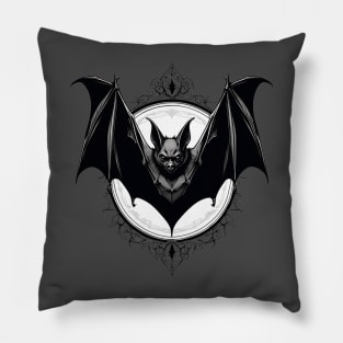 Evil goth bat vampire halloween dark design Pillow