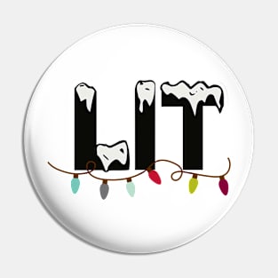 Lit Christmas Lights Ugly Sweater Party Pin