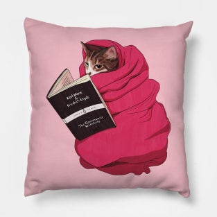 Cat Reading Karl Marx Pillow