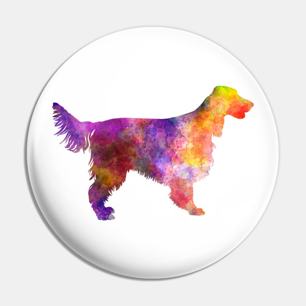 Irish Red Setter in watercolor Pin by PaulrommerArt