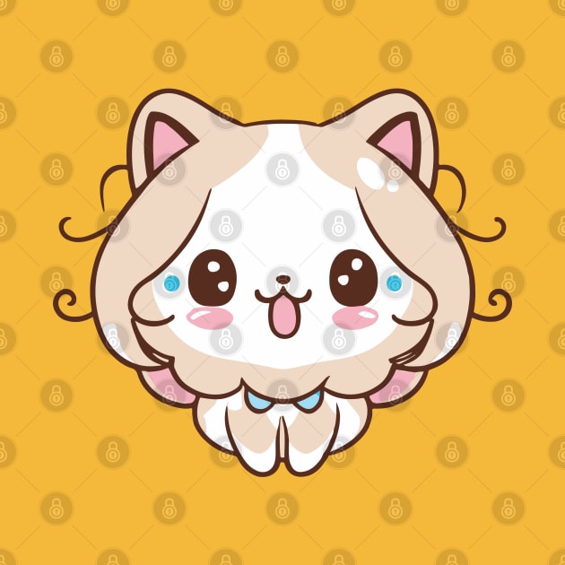 cute kawaii chibi cat lady by Kawaii Bomb