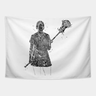 Lacrosse Player Girl Tapestry
