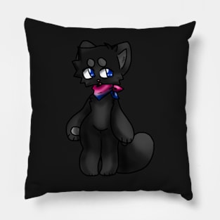 Bisexual Anthro Black Cat Pillow