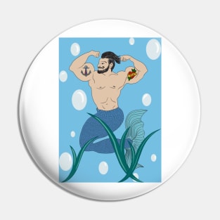 Muscle Merman Pin