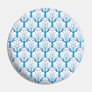 Blue Tree Trunk Pin