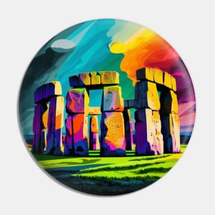 Stonehenge in a Colorful Layout Pin